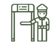 Entry court and security icon
