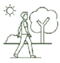 Greens and shaded walks icon