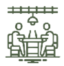 Clubhouse and co-working pods icon